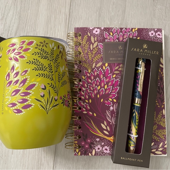 Sara Miller Travel Mug, Notebook & Pen-Haveli Gardens - Picture 4 of 8